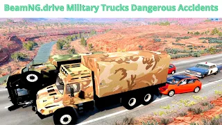 BeamNG.drive Military Trucks Dangerous Accidents