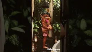 Outdoor tropical shower with you 🍃 #youtubeshorts #love #like #shortvideo #youtuber #hug #kissing