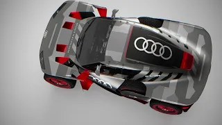 Animation: Audi RS Q e-tron E2: Comparison