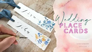 Watercolour and Calligraphy Place Cards