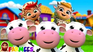 Five Little Cows ! | Nursery Rhymes and Kids Songs | Children Music with Farmees!