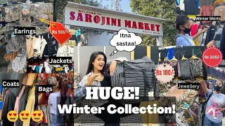* HUGE * SAROJINI NAGAR winter collection haul || Tryon | Review | SASTA AUR ACHA stuff🤩| gimaashi