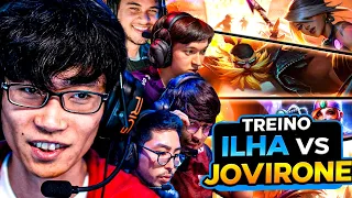 TREINO DO NOVO TIME DA ILHA DAS LENDAS - IDL x LM - SHRIMP vs JOVIRONE