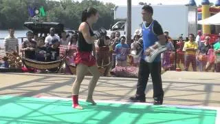 Cambodian Kickboxing Shows Case at Water Festival in Lowell, MA (Cambodia news in Khmer)