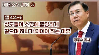 성도들이 소명에 합당하게 걸으며 하나가 되어야 하는 이유 | 에베소서 강해 (22) | 정동수 목사, 사랑침례교회