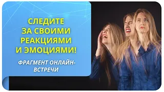 Следите за своими эмоциями и реакциями! Фрагмент открытого вебинара от 12.04.2023