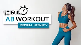 10 MIN AB WORKOUT (Medium Intensity) | Orta Seviye Karın Antrenmanı | Eylem Abaci