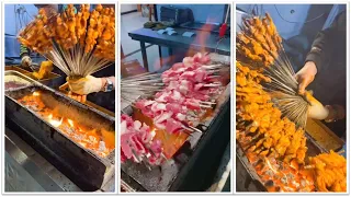 Best Barbecue Skills 🍖  | Street Food Kebab Master's Skill | Lamb Skewer Technique