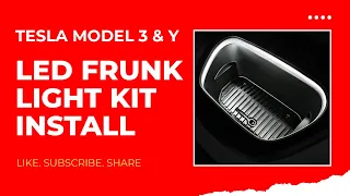 Tesla Model 3 & Model Y LED Frunk Light Strip Upgrade Installation