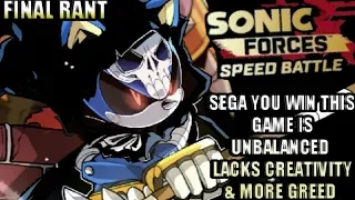 Sonic Forces Speed Battle Final RANT SEGA You Win