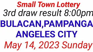 STL - BULACAN,PAMPANGA,ANGELES CITY May 14, 2023 3RD DRAW RESULT