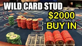 WILD CARD STUD POKER! New game! $2000 Buy In! GIRLS WIN!!