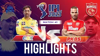 IPL 2023| PBKS VS CSK FULL MATCH HIGHLIGHTS|Chennai Super Kings vs Punjab Kings #ipl2023 #pbksvscsk