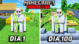 Eu sobrevivi 100 dias sendo um IRON GOLEM no Minecraft Ultra Hardcore