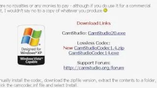 how to download camstudio and divx