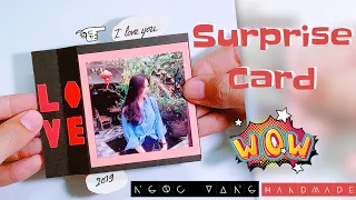 Surprise card/LÀM THIỆP BẤT NGỜ ẨN NỘI DUNG SAU TẤM ẢNH - NGOC VANG