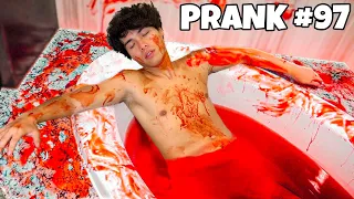 100 PRANKS IN 24 HOURS!!