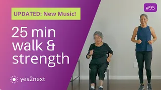 25 minute Walk and Strength | Seniors, beginners