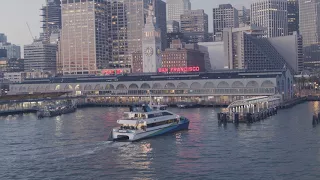 SF Bay Ferry Aerial Footage: Ferry Building