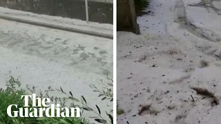 Italy: storm brings thick layer of hail and flooding to north-east