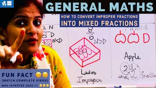 How to convert improper fraction into mixed fraction | Improper Fractions to Mixed Numbers | Maths