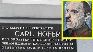 CARL HOFER, Expressionist 1878-1955, Wohnhaus seiner Kindheit Karlsruhe 2018 Home of his childhood