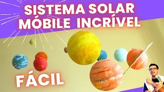 COMO FAZER UMA MAQUETE DO SISTEMA SOLAR | FORMA DE MÓBILE FÁCIL