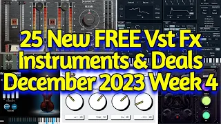 25 New FREE VST Plugins, Vst Instruments, Sample Packs & New Year Deals - DECEMBER 2023 Week 4