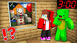 Clown Scared JJ & Mikey at 3:00 AM in Minecraft Challenge - Maizen