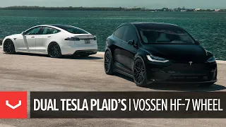 Dual Plaids | Tesla Model X & S | Vossen HF-7