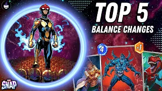 TOP 5 BALANCE CHANGES in SNAP HISTORY | Marvel Snap