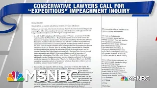 George Conway, Conservative Lawyers Call For ‘Expeditious’ Impeachment Probe | Hardball | MSNBC