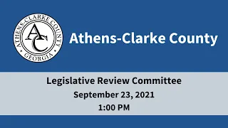 09-23-2021 Legislative Review Committee