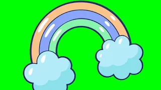 ANIMATED RAINBOW GREEN SCREEN