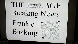 Scan the QR Code  read my full busking story in Melbourne Australia,Breaking News,The Age 4 July 22