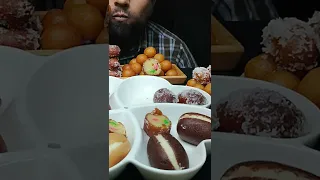 ASMR EATING INDIAN Sweets, Rasgulla, 2 kg Gulaab Jamun Challenge | Full Video on Channel