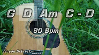 G Major (90 Bpm) Acoustic Guitar Backing Track with Cajon