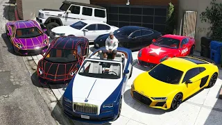 GTA 5 - Stealing Luxury Youtubers Cars with Franklin! (Real Life Cars #01)