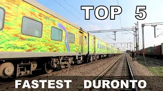 TOP 5 FASTEST DURONTO of Indian Railways