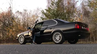 bmw e34 520i exhaust and engine sound compilation