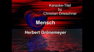 Mensch - Herbert Grönemeyer - Karaoke