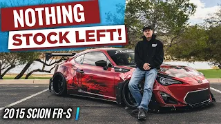 Custom vinyl wrap on an insanely modified Scion FRS Build | Throdle