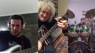 Jamming with Dr. Brian May! Hammer to Fall!!