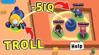 DynaMike TROLL vs NUB -5 IQ !!! Funny Moments Brawl Stars # 8