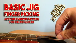 Easy finger picking accompaniment for jigs - free Celtic guitar lessons from Folk Friend