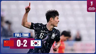 #AFCU23 | Group B : China PR 0 - 2 Korea Republic