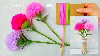 It's so Beautiful 💜🧶 Super Easy Flower Craft Ideas with Wool - DIY Amazing Yarn Flowers