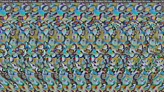 BLUE TRUNKS - animated 3D stereogram with a moving hidden picture