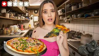 24 horas comiendo en LOS PEORES restaurantes | Laura Mejia