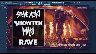 Steve Aoki Showtek  MAKJ - Rave | REMAKE | FL STUDIO | BOOTLEG | FREE | MIDI